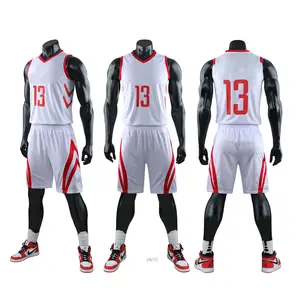Équipe de basket-ball de haute qualité vente en gros en stock Type maillot de basket-ball à court temps de Production