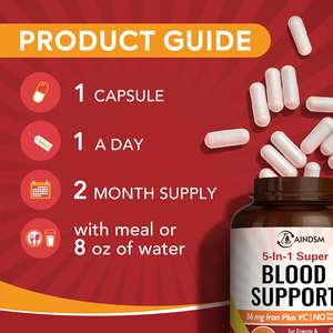 Capsules de fer végétariennes de haute qualité pour soulager les symptômes du syndrome prémenstruel, vitamine zinc, stimule la production de globules rouges pour adultes - Product Image 3
