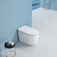 Appareils sanitaires de luxe Cuvette de toilette murale intelligente au sol Salle de bains WC bidet toilette intelligente