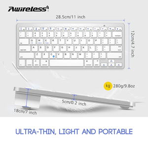 Teclado Mini BT Sem Fio de 78 Teclas Ultra Fino Portátil para Escritório e Casa - Product Image 3