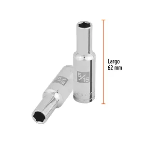 Juego de Llaves de Tubo de 6 Puntas, 6 Pulgadas y 5/16 de Pulgada de Largo, con Accionamiento de 3/8 de Pulgada, Marca TRUPER - Product Image 3