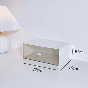 MM Modern vierkante plastic transparante opbergbox voor op het bureau, ladetype, voor schrijfwaren, cosmetica, bureau-organizer - Product Image 3