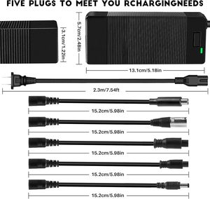 <span class=keywords><strong>Chargeur</strong></span> 42V 2A <span class=keywords><strong>5</strong></span> en 1 avec prises DC <span class=keywords><strong>5</strong></span>,<span class=keywords><strong>5</strong></span> * 2,1 mm, 8 mm/12 mm 3 <span class=keywords><strong>broches</strong></span>, RCA et XLR 3 <span class=keywords><strong>broches</strong></span> pour alimentation de <span class=keywords><strong>batterie</strong></span> Li-ion <span class=keywords><strong>36V</strong></span> - Product Image 2