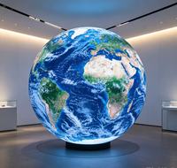 Vollfarbiger 360-Grad-Kugelförmiger LED-Bildschirm Maßgefertigtes Rundes Kugel-LED-Display für Veranstaltungen und Museumsdekoration