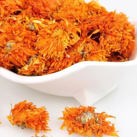 Grosir Teh Bunga Marigold Jin Zhan Hua yang Sehat, Berwarna Emas-Oranye, Bunga Kering Calendula Officinalis