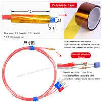 Sonda de Medición de Temperatura Pt100 de Platino Puro, Sensor de Temperatura de Superficie de Pequeño Volumen, Alta Sensibilidad, Medición Rápida de Temperatura