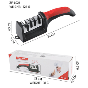 Outil d'affûtage de couteaux 4 en 1 pour couteaux de cuisine Aiguisoir de couteaux dentelé multifonctionnel Smart <span class=keywords><strong>Sharp</strong></span> 3 Stage Stone - Product Image 3