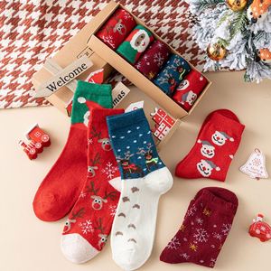 All Seasons Hooded High-Crew European American Tube <b>Socks</b> Creative <b>Cartoon</b> Christmas Decorations Featuring New Year Snowman - Product Image 4