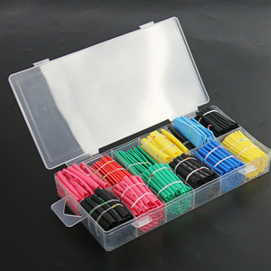 530 pièces <span class=keywords><strong>manchon</strong></span> de fil électrique isolé multicolore personnalisé sans adhésif 2:1 fabrication à paroi mince boîte de kit de <span class=keywords><strong>tube</strong></span> thermorétractable - Product Image 2