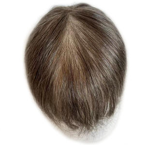 Yüksek kaliteli peruk ince saç parçası ön tek knot doğal görünümlü peruk erkekler için - Product Image 4