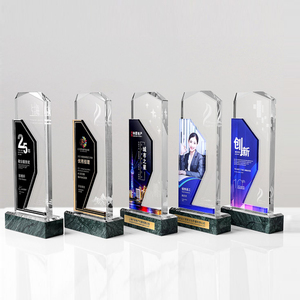 Vente chaude de haute qualité Récompenses médailles plaques créatif <span class=keywords><strong>marbre</strong></span> Cristal trophées haut de gamme trophées personnalisés - Product Image 4