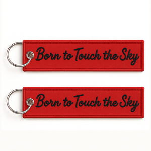 <b>Custom</b> Double Sided Embroidered Keychain Name Brand Logo Jet Tag <b>Key</b> <b>Ring</b> <b>Custom</b> Woven Embroidery <b>Key</b> Chain - Product Image 6
