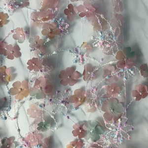 <span class=keywords><strong>Pas</strong></span> <span class=keywords><strong>cher</strong></span> ou Standard Prix compétitif Conception florale lourde Voile tissu dentelle pour robe de mariée mariage Ghana dentelle - Product Image 3