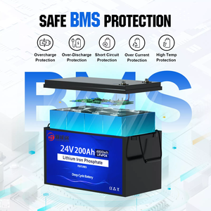 แบตเตอรี่ลิเธียมไอรอนฟอสเฟตความจุสูง 24V 200Ah 100Ah สำหรับเก็บพลังงานแสงอาทิตย์ ชุดแบตเตอรี่ลิเธียมไอออนแบบ DIY - Product Image 3