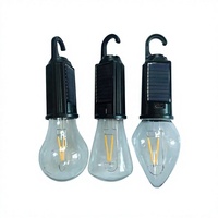 Lampu Camping LED Solar Vintage 2W Efisien, Pengisian Cepat Tipe-C, 800mAh, Tahan Air IP44, Lentera Retro untuk Suasana Luar Ruangan
