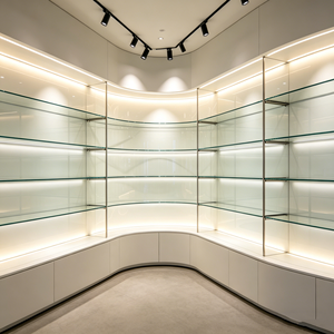 Design per Negozi al Dettaglio, Arredamento per Punti Vendita, Scaffali in <span class=keywords><strong>Vetro</strong></span>, Vetrina Espositiva, Espositore in <span class=keywords><strong>Vetro</strong></span> - Product Image 2
