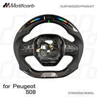 Volant personnalisé en fibre de carbone avec écran LED pour Peugeot 208 308 408 508 2008 3008 4008 5008 SW GT 2017-2026 – Amélioration