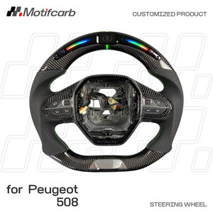Volant personnalisé en fibre de carbone avec écran LED pour Peugeot 208 308 408 508 2008 3008 4008 5008 SW GT 2017-2026 – Amélioration - Product Image 2