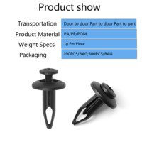 Clips de fixation universels en plastique à enfoncer pour carrosserie automobile, pare-chocs, doublure de passage de roue et garde-boue intérieur