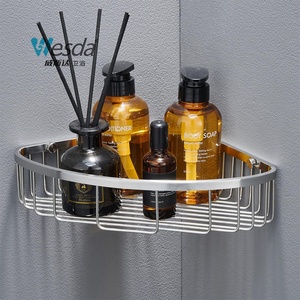 WESDA <span class=keywords><strong>Porte</strong></span>-<span class=keywords><strong>shampoing</strong></span> mural en acier inoxydable pour <span class=keywords><strong>baignoire</strong></span> Panier de douche d'angle Panier de rangement Étagères de salle de bain - Product Image 6