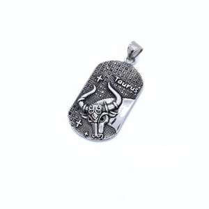 Colliers pour hommes avec signe astrologique 3D des 12 zodiaques, pendentif au design unique de horoscope - Product Image 1