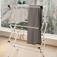 SANIPRO Balcon Portable Métal et Plastique Robuste Pliant Sèche-Vêtements Cintre À Linge, Séchoir À Air Pour Serviette À Vêtements