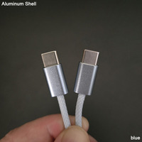 Cables USB Tipo C a 8 Pines con Diseño de Serpiente Trenzada en Denim, Carcasa de Aluminio, PD 27w, para IOS