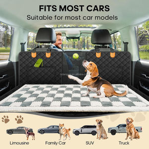 Couverture de siège arrière pour animaux de compagnie, couverture pour animaux de compagnie en tissu écossais, lit pour <span class=keywords><strong>chien</strong></span> pour berline et camionnettes, tapis de lit pour animaux de compagnie - Product Image 5