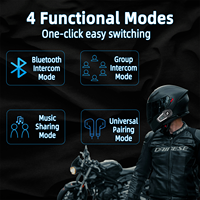 Casque de moto avec interphone étanche pour 6 personnes, appels simultanés en groupe, longue portée, OEM/ODM