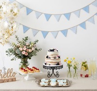 Dreieckige Wimpelkette aus Baumwollstoff, Wiederverwendbare Party-Girlande für Kinderzimmer, Babyparty, Geburtstag, Boho-Hochzeit, Partydekoration