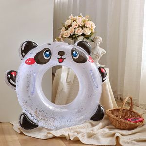 Xiaolu Children's Sequined Panda Swimming Ring With Handles <b>Inflatable</b> Underarm <b>Float</b> For Pool Water Park - Product Image 1