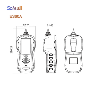 Safewill xách tay 6-in-1 Multi-gas co Detector OEM bán buôn làm việc an toàn rò rỉ Analyzer bơm phân tích khí - Product Image 6