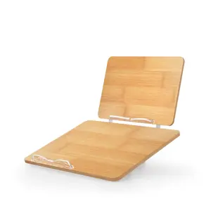 Suporte de livro de dupla camada mãos livres com arquivo, Riser de mesa dobrável para receitas, livro didático, suporte ajustável para livros