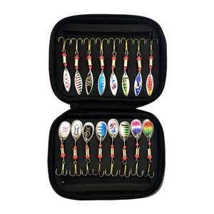 Cuillère en métal à prix compétitif leurres <span class=keywords><strong>de</strong></span> pêche Wobblers Spinner Bait 3.7g 16pcs paillettes leurre plume triple crochet Combo - Product Image 6