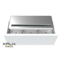 Station de travail modulaire triangulaire personnalisable KALN 120, table de bureau en plan ouvert, finition mélamine, espace de travail informatique flexible, moderne