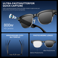 Lunettes Intelligentes IA Demi-Cerclées en Métal en Gros, Prêtes à l'emploi, avec Caméra 8MP, Traduction en Temps Réel, Enregistrement Audio, Photo et Vidéo