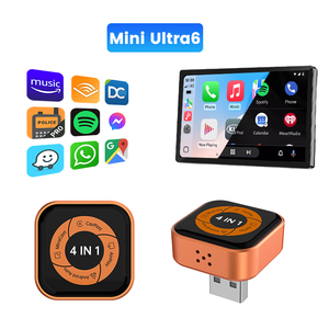 Adaptador Inalámbrico Carplay 4 en 1 Ota Upgrade, Carlinkit USB Estable y Rápido, Mirrorlink, Ai Box Dongle para iPhone, Compatible con Car Play - Product Image 1