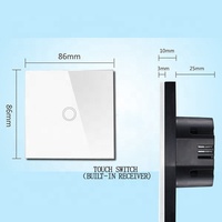 Tuya light 1/2/3 Gang 1000W smart life – interrupteur mural tactile, panneaux de verre wifi, contrôleur de commutateur wifi