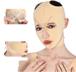 スパンデックス通気性しっかりコントロールのための術後圧縮弾性包帯二重収縮マスク脂肪吸引フェイシャルガードル - Product Image 3