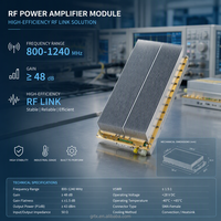 Module amplificateur de puissance RF haute efficacité 800-1240 MHz, sortie 13W/25W/50W, gain personnalisable 48dB, dissipateur thermique intégré, télécommande