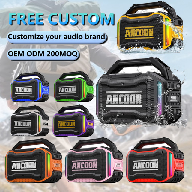 Wholesale ANCOON 160W BoomBox  Speaker, IPX6 Waterproof, 20H Play, TWS, 10000mAh, for Jobsite Garage