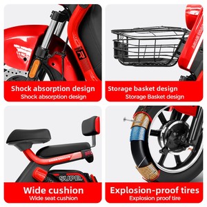 Bicicleta Eléctrica de Dos Ruedas con Batería de Plomo-Ácido de 48V Estilo Iron Man, Exportación Directa de Fábrica - Product Image 3