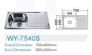 Pas cher <span class=keywords><strong>prix</strong></span> <span class=keywords><strong>Layon</strong></span> Edge Overmount SS 201 bol unique égouttoir pressé évier de cuisine bassin - Product Image 2