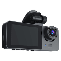 Caméra embarquée 3 canaux 1080P avec WiFi, triple objectif, enregistreur vidéo pour voiture (avant, intérieur, arrière)