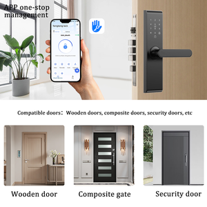 Parmak İzi Akıllı Kapı Kilidi Şifre IC Kart Anahtar APP Kontrolü Ahşap/Paslanmaz Çelik Kapılar için TTlock Akıllı Kilit - Product Image 4