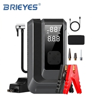 Brieyes 1600A Démarreur de Voiture avec Compresseur d'Air 12V, Batterie Externe Portable Multifonction, Gonfleur de Pneus