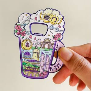 Hot-selling Modern Durable & Portable Zinc Alloy Magnetic Bottle Cap <b>Opener</b> with Custom Logo <b>Letters</b> 2D/3D Design - Product Image 4