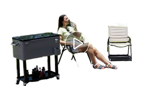 देश और बोहेमियन पार्टी के लिए 80 क्यूटी धातु रोलिंग कूलर कार्ट विंटेज और क्लासिक डिजाइन - Product Image 5