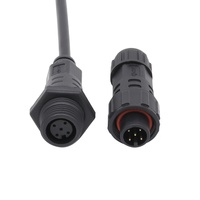 Conector de Datos para Panel de Luces, Conector de 5 Pines M16 Macho-Hembra, Conector de Plástico en Línea, Conector LED PCB IP67
