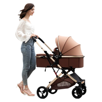 Poussette Bébés de Luxe Pliable 3 en 1 avec Siège Auto, Landau de Voyage pour Nouveau-né, Fournisseur Usine Chine en Gros